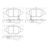 Brembo 18-19 Buick Encore/18-19 Chevrolet Trax Rear Premium NAO Ceramic OE Equivalent Pad