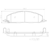 Brembo 09-10 Dodge Ram 2500/Ram 3500/11-18 2500/3500 Rear Premium NAO Ceramic OE Equivalent Pad