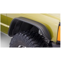 Bushwacker 84-01 Jeep Cherokee Flat Style Flares 2pc - Black