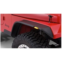 Bushwacker 87-95 Jeep Wrangler Flat Style Flares 2pc Excludes Renegade - Black