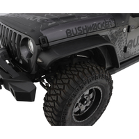 Bushwacker18-22 Jeep Wrangler JL 2/4 Door Front Flat Style Flares 2pc - Black