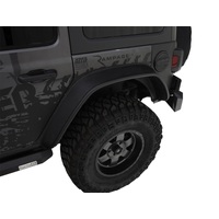 Bushwacker 2018+ Jeep Wrangler (JL) Unlimited Flat Style Flares 4pc - Black