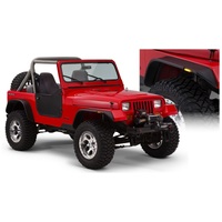 Bushwacker 87-95 Jeep Wrangler Flat Style Flares 4pc Excludes Renegade - Black