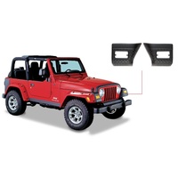 Bushwacker 97-06 Jeep Wrangler Trail Armor Front Corners - Black