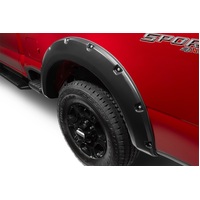 Bushwacker 23-24 Ford F-250/350 SuperDuty Pocket Style Flares 2pc Rear - Black