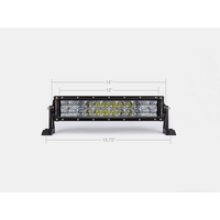 Cali Raised 14 Dual Row 5D Optic Osram Led Bar - Spot