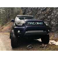 Cali Raised 05-15 Toyota Tacoma 32In Lower Bumper Flush Led Light Bar Kit - Amber Backlight - Tall