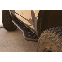 Cali Raised 03-09 Toyota 4Runner Step Ed Bolt On Rock Sliders - Kick Out/RawFiller Plate/BedLiner