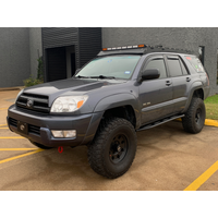 Cali Raised 03-09 Toyota 4Runner Trail Edition Bolt On Rock Sliders - Kick Out / Raw Steel