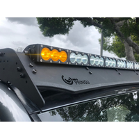 Cali Raised Dual Function Amber/White Led Light Bar Prinsu Mounting Bracket Kit - Wire Harness/Tall