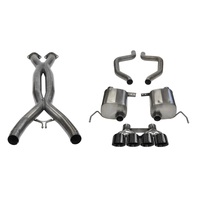 Corsa 15-19 Chevy Corvette Z06 3in Cat Back Exhaust, Black Pro-Series Quad 4.5in Tip (Xtreme)