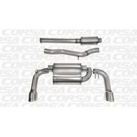 Corsa 08-14 Mitsubishi Lancer Evolution X Sedan 2.0L Polished Sport Dual Rear Cat-Back Exhaust