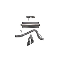 Corsa Cat Back Exhaust, Sport, 3in, Single Side Twin Black 4in Tips, 2015 Chevy Tahoe/GMC Yukon