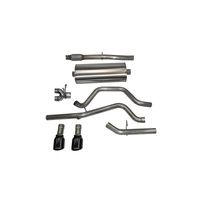 Corsa 14 GMC Sierra/Chevy Silv 1500 Crew Cab/Short Bed 5.3L V8 Black Sport Dual Rear CB Exhaust