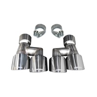 Corsa Twin 4.0in Polished Pro-Series Tip Kit (Clamps Included)