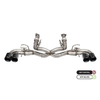 Corsa 20-23 Chevrolet Corvette C8 RWD 3in Delete 4 Valve Cat-Back w/NPP w/4.5in CF Black PVD Tips