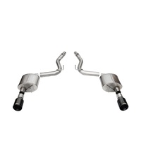 Corsa 2024 Ford Mustang GT Sport Axle-Back Dual Rear Exit with 4.5in Straight Cut Black PVD Tips