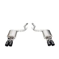 Corsa 2024+ Ford Mustang V8 5.0L 3in Axle-Back Exhaust System w/ Twin 4in Black Straight Tips