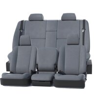 Covercraft 19-21 Chevrolet Silverado/ Leatherette PrecisionFitFront Row Seat Covers - Med Grey