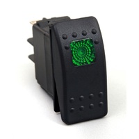 Daystar Rocker Switch Green Light 20 AMP Single Pole