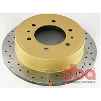 DBA 06-10 Hummer H3 Rear 4000 Series Drilled & Slotted Rotor