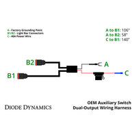 Diode Dynamics OEM Auxiliary Switch Dual-Output Wiring Harness