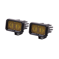 Diode Dynamics Stage Series 2 In LED Pod Sport - Yellow Flood Standard ABL (Pair)