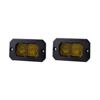 Diode Dynamics Stage Series 2 In LED Pod Pro - Yellow Fog Flush ABL (Pair)