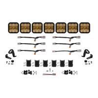 Diode Dynamics SS5 Pro Universal CrossLink 7-Pod Lightbar - Yellow Combo