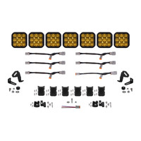 Diode Dynamics SS5 Pro Universal CrossLink 7-Pod Lightbar - Yellow Driving