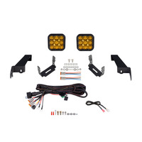 Diode Dynamics 18-21 Jeep JL Wrangler SS5 Bumper LED Pod Light Kit - Sport Yellow Driving