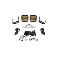 Diode Dynamics 20-Present Polaris RZR A-Pillar LED Pod Kit SS5 Sport - Yellow Combo