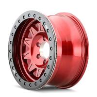 Dirty Life 9302 Roadkill Race 17x9/8x170 BP/-14mm Offset/130.8mm Hub Crimson Candy Red Whl- Beadlock