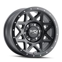 Dirty Life 9305 Theory 16x8 / 5x114.3 BP / 0mm Offset / 72.6mm Hub Matte Black w/Matte BLK Lip Wheel