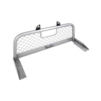 Deezee Universal Aluminum Front Truck Cargo Management Cab Rack Silver Mesh