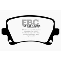 EBC 06-13 Audi A3 2.0 Turbo (Girling rear caliper) Greenstuff Rear Brake Pads