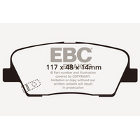 EBC 11+ Hyundai Equus 4.6 Greenstuff Rear Brake Pads