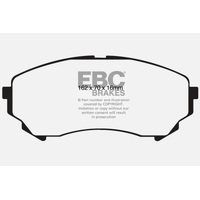 EBC 08-13 Cadillac CTS 3.6 (315mm Rear Rotors) Greenstuff Front Brake Pads