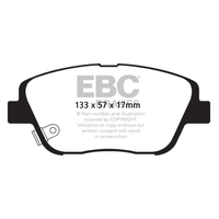 EBC 10-14 Hyundai Sonata 2.0 Turbo Greenstuff Front Brake Pads