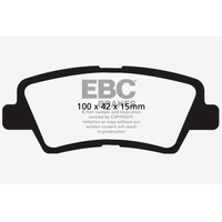 EBC 12+ Hyundai Accent 1.6 Greenstuff Rear Brake Pads