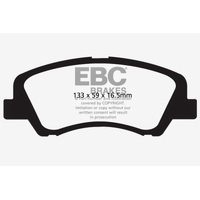 EBC 12+ Hyundai Accent 1.6 Greenstuff Front Brake Pads