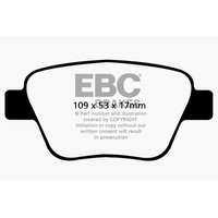 EBC 10-13 Audi A3 2.0 Turbo (Bosch rear caliper) Greenstuff Rear Brake Pads