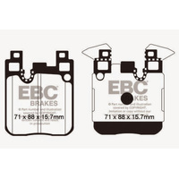 EBC 14+ BMW 228 Coupe 2.0 Turbo Brembo calipers Greenstuff Rear Brake Pads