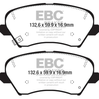 EBC 2017 Hyundai Elantra GT 2.0L Greenstuff Front Brake Pads