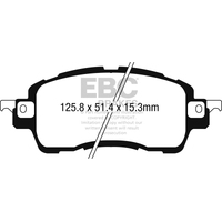 EBC 2016+ Toyota Yaris iA Greenstuff Front Brake Pads