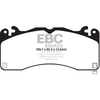 EBC 2015+ Ford Mustang (6th Gen) 2.3L Turbo (GT Package) Greenstuff Front Brake Pads