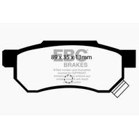 EBC 92-94 Acura Integra 1.7 Vtec Greenstuff Rear Brake Pads