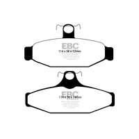 EBC 90-00 Aston Martin Vantage 5.3 (Twin Supercharged)(AP) Redstuff Rear Brake Pads