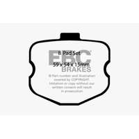 EBC 10-13 Chevrolet Corvette (C6) 6.2 Grand Sport Redstuff Rear Brake Pads