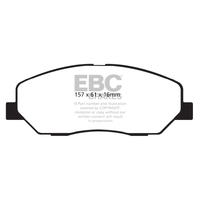 EBC 08-10 Hyundai Genesis 3.8 Redstuff Front Brake Pads